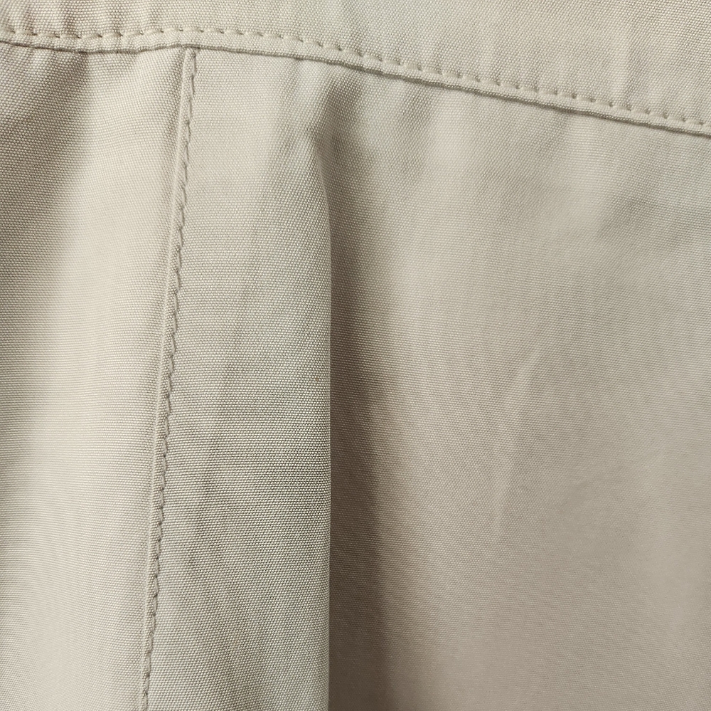 Vintage Louis Feraud Silk Skirt Women's Straight Pencil Off White Khaki Size 12 - Picture 6 of 12